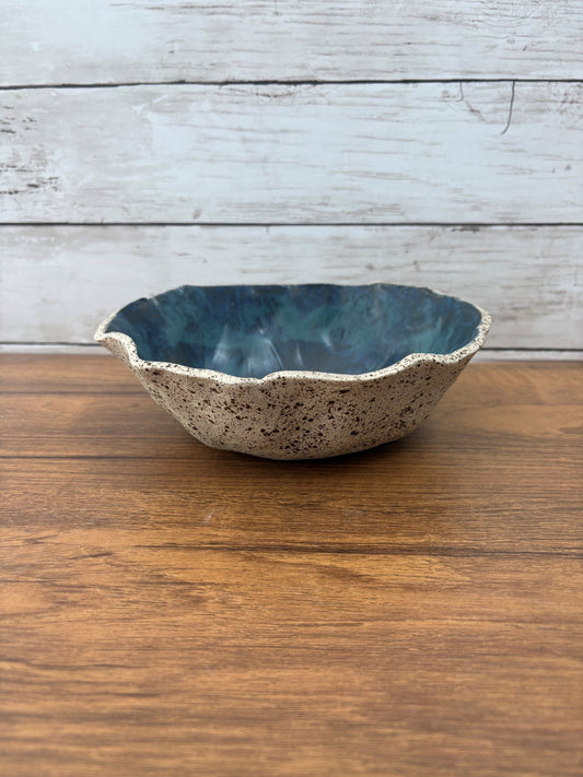 Speckled Blue Interior Bowl