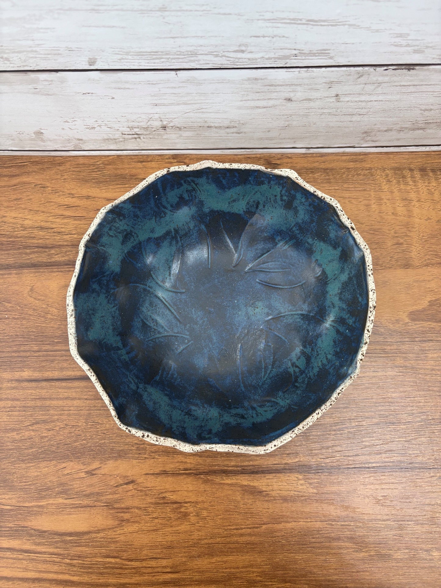 Speckled Blue Interior Bowl