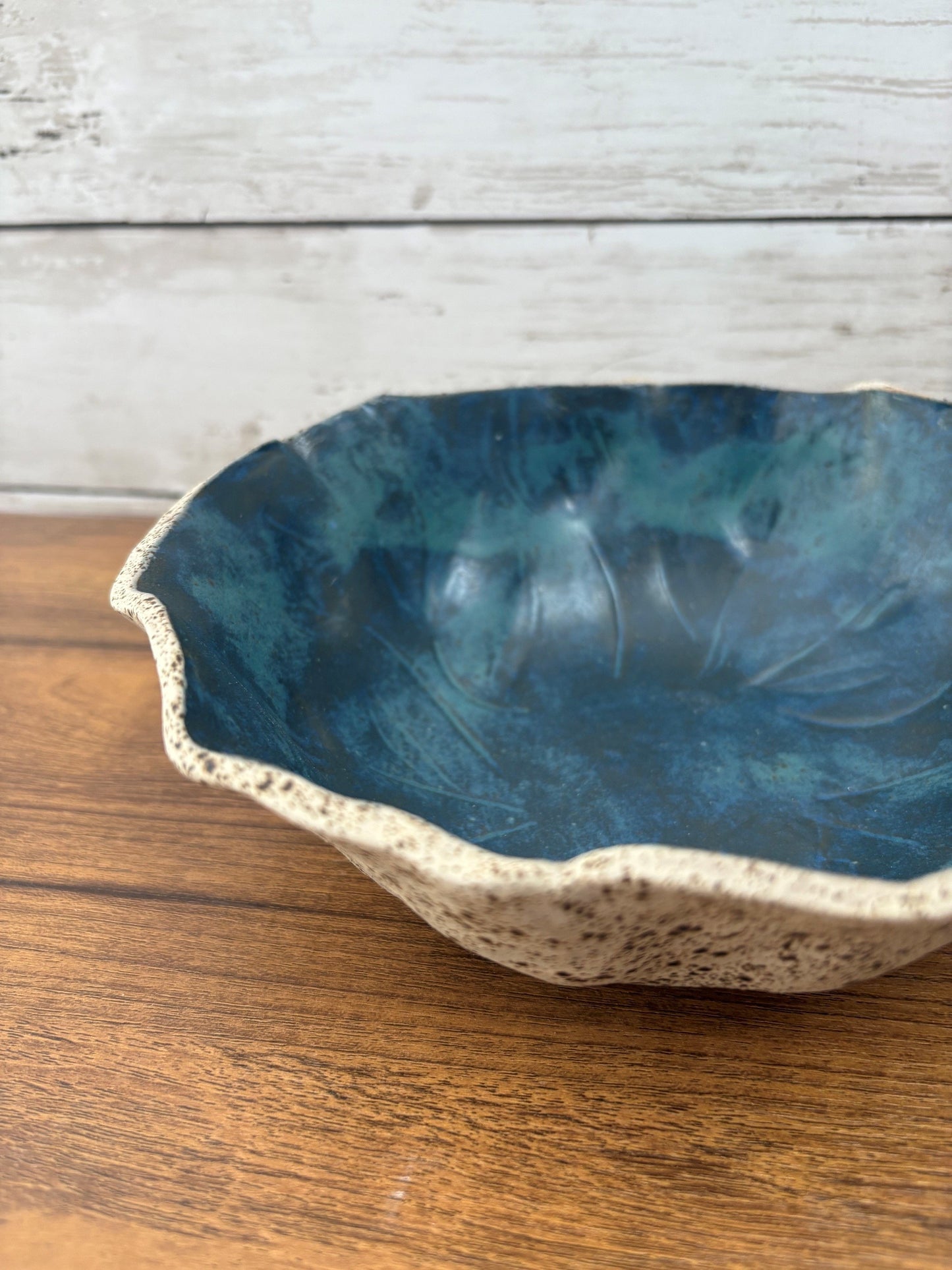 Speckled Blue Interior Bowl