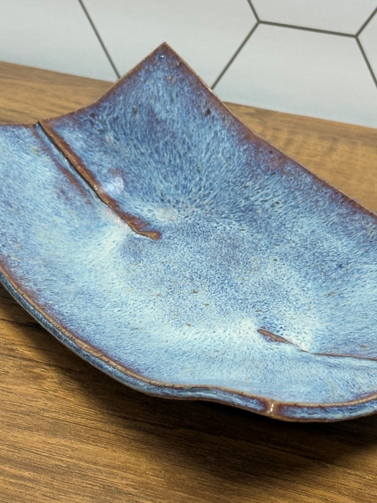 Blue Folded Plate