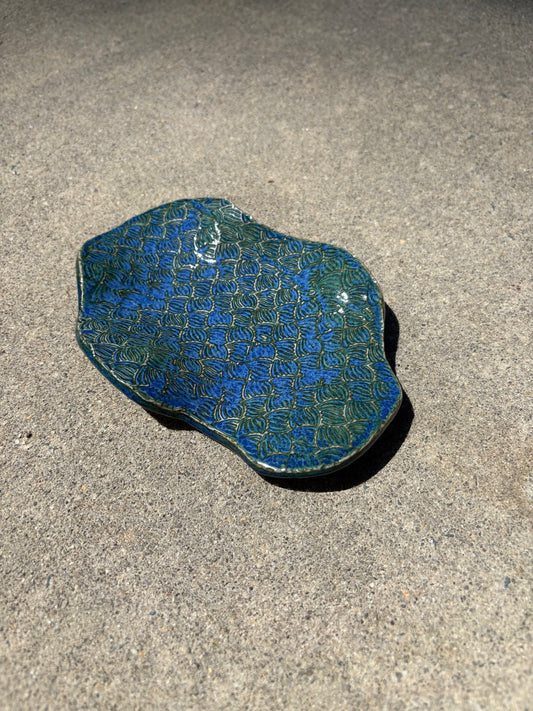 Blue Wavy Dish
