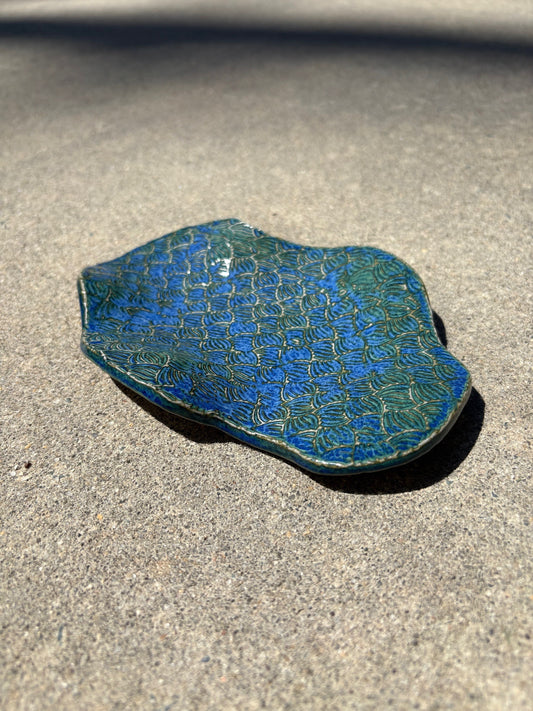 Blue Wavy Dish