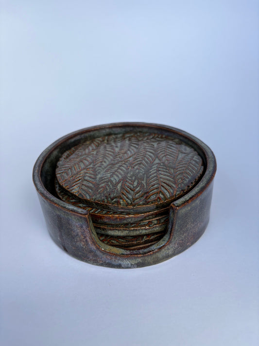 Leafy texture coasters