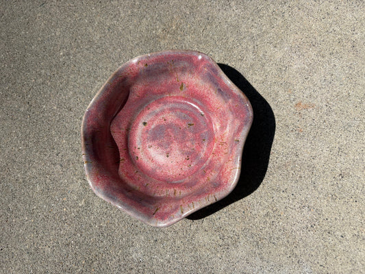 Fluted Pink Bowl