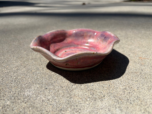 Fluted Pink Bowl